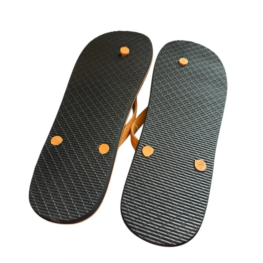 Asics Mens Ciabatta Slik Slip On Pool Thong Sandals 15 Black/Orange Beach Resort